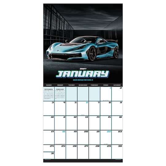 2027 Dream Cars Wall Calendar